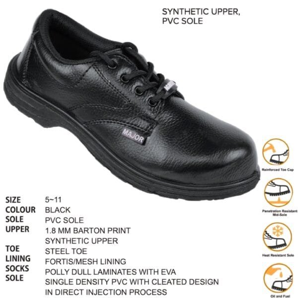 Agarson Major Synthetic Upper PVC Sole Safety Shoes