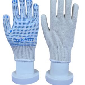 Protostar White on Blue Dotted Gloves