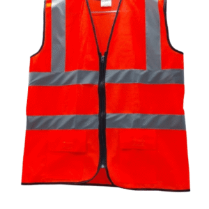 Safety Jacket 90 GSM with zip & pocket