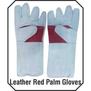 leather red palm glove
