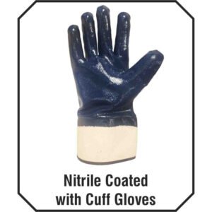 nitrile coated with cuff glove