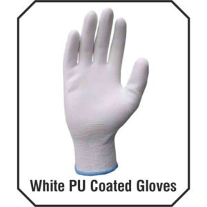 white pu coated glove